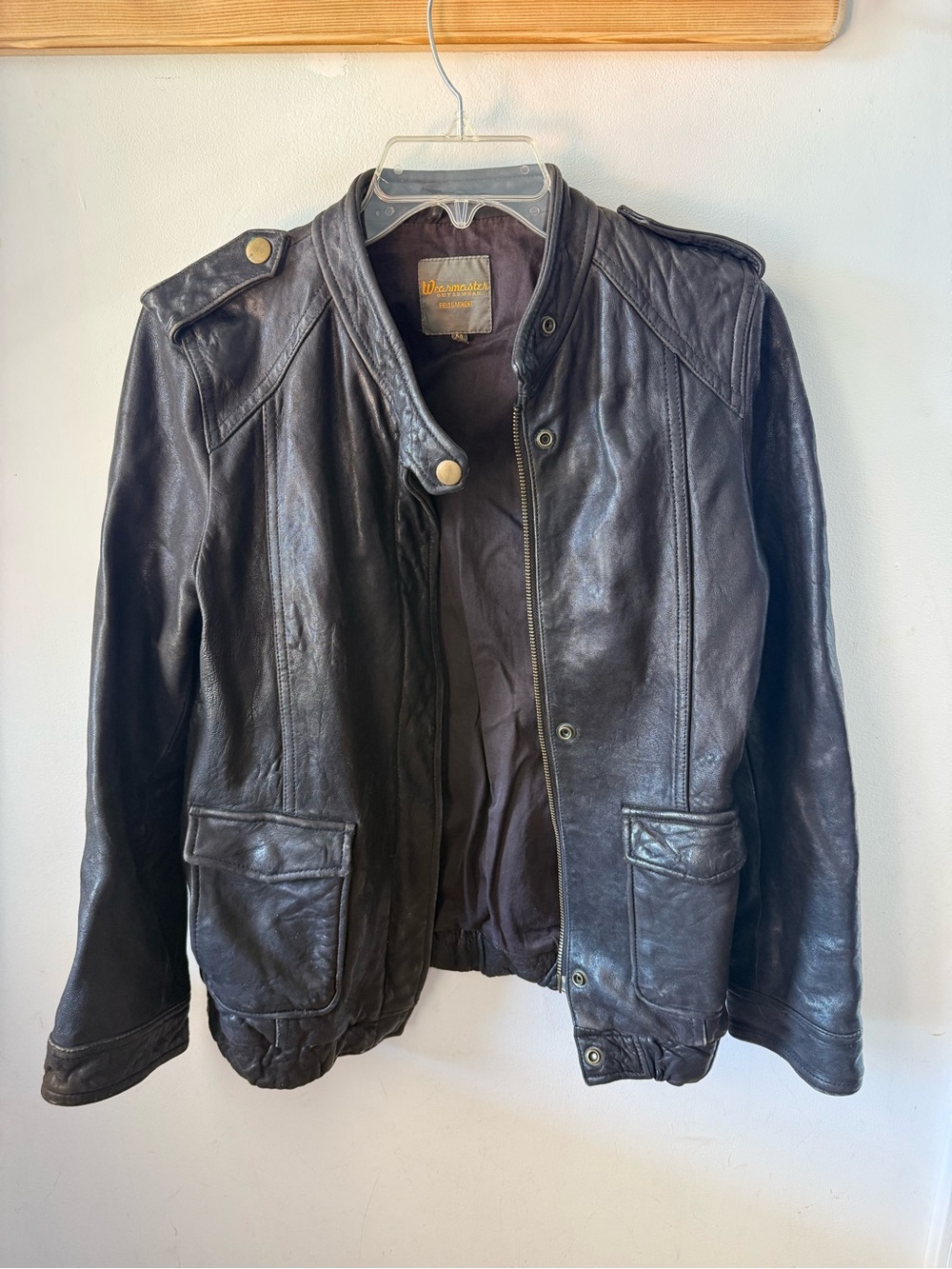 Madewell Wearmaster Black Leather Moto Jacket